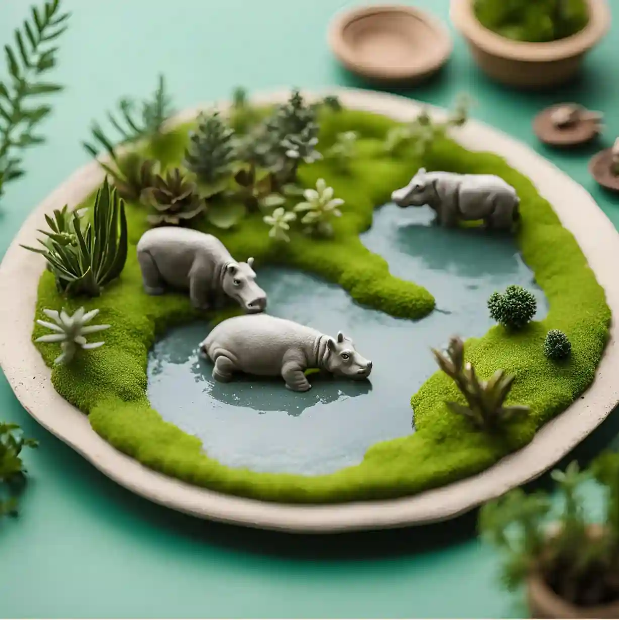 Des animaux de la savane dans un étang