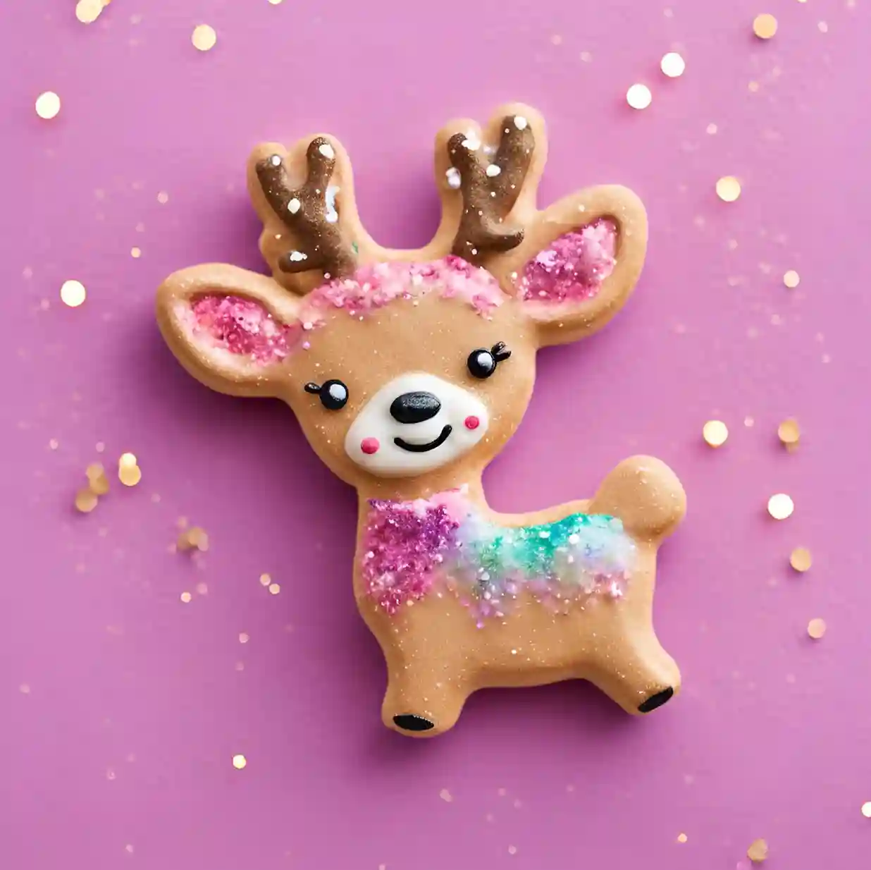 Petit renne de Noel décoré pour les fetes